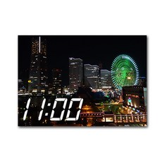 홈마인 LED 시계 + 캔버스 프린팅 액자 도시야경 A3, A3-HM-CITY-07