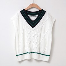 꽈배기니트조끼