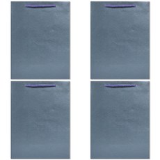 홀마크 단색 무지 세로형 쇼핑백 4p, 블루, 4개