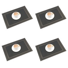 고급스러운 호텔 식탁 PVC 테이블 매트 4P, 블랙, 45 x 30