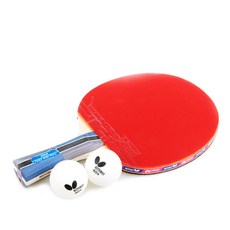 蝴蝶 橫拍 乒乓球拍 TIMO BOLL 1000 + 乒乓球 2顆, 1組, TIMOBOLL 1000