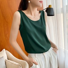 마켓에이 여성용 베이직 U넥 이너 나시티