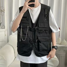 男款DM Tense Chain口袋釣魚背心