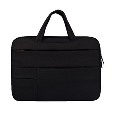 허브플러스 멀티포켓 노트북 가방 파우치, 블랙