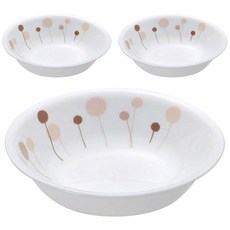 Corelle Brands 康寧餐具 花棉系列 深盤 3件套裝, 深盤3個, 白色, 3入