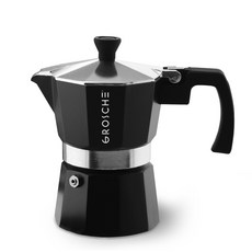 GROSCHE 咖啡機 Milano Moka Pot, 1組, 3 Cups Black