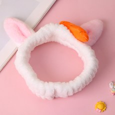 트레이드미 귀여운 세안 헤어밴드 토끼, 1개, 화이트