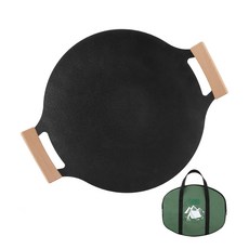 Vilivin 露營用鑄鐵烤盤 33公分含專用收納包, 33cm, 1組