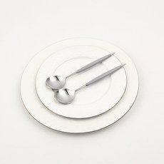 보겐 몽블랑 큐티 커트러리 디저트스푼, 그레이, 2개