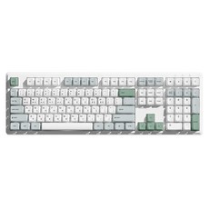 로이체 충전식 저소음 RGB 풀배열 멀티페어링 블루투스 무선 키보드, 그린, RK-G4000, 제조사축