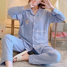 에스텔라 카라 베어 임산부 잠옷 상하 세트 PJM410