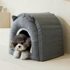 더플래 반려동물 숨숨집 에어 쿠션하우스, 그레이, 1개