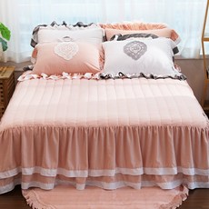 류금숙 프렌치 감성 이중 프릴 침대 커버