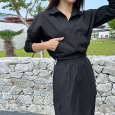 마이시즌 여성용 리밋 바람막이 + 카고 스커트 세트