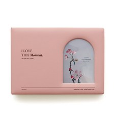 퍼니메이드 4X6 가죽 사진앨범 2단, 80매, 로맨틱 핑크