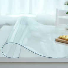 ALLJUN PVC 軟玻璃餐桌墊, 透明 80x80x0.1 公分, 80 x 80 x 0.1cm, 1入