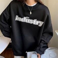Industry 캐주얼 심플 와이드 임산부 루즈핏 맨투맨