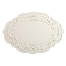포시엘라 실리콘 방수 식탁 테이블 매트, 뮤트 베이지, 가로세로(430 x 300 mm) / 두께(2mm), 1개