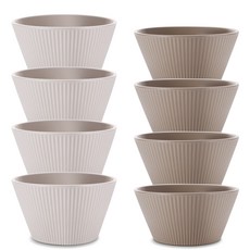 Lusso air treat 2 種 x 4p 套組, 小碗260ml(4入)+大碗430ml(4入), Coconut Cream+Sand Brown