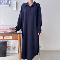 보리맘 코듀로이 카라 롱 원피스 빅사이즈 임부복