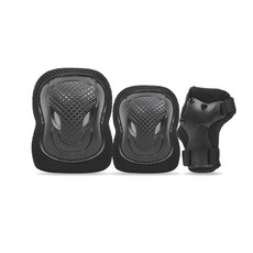 AIRWALK 兒童護具組 (護膝+護肘+護腕), 1組, 黑色的
