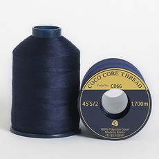 COTTONVILL 高級縫紉機線, 45'S/2 C066色號 1700公尺 2入, 聚酯纖維 100%, 韓國製造, C066, 2捲