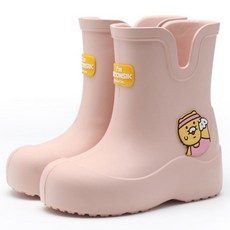 KAKAO FRIENDS 春植健身小白兒童雨鞋，粉色230mm，可愛時尚設計, 230mm, 粉色