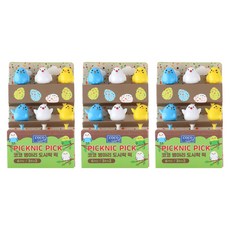 이와이엔스토리 코코 병아리 도시락 픽 6p 세트, 3세트