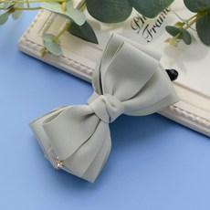 핸날 무지 큐빅 리본 바나나 머리핀