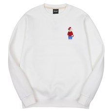 Okstar 中性款小狗刺繡棉質長袖衛衣