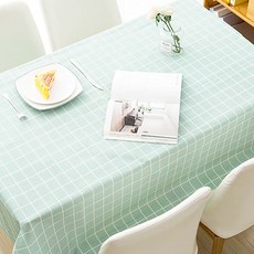 방수 테이블 커버, 노르딕민트, 6인용(137x228cm), 1개