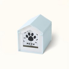 파스텔펫 고양이 미야오 하우스 평판형 스크래쳐, 화이트, 1개
