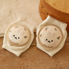 Romomtics 幼兒用優質刺繡3層氣墊護膝 2入, 1個, 心花