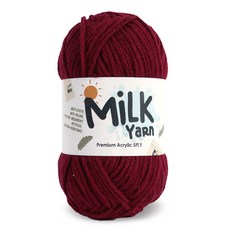 니뜨 밀크얀 뜨개실 50g, 45와인, 1개