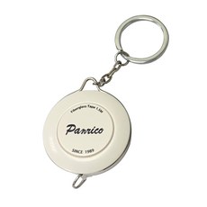 【panrico 百利世】1.5m鑰匙圈自動伸縮布尺(公分-英吋 皮尺 量尺) 白色, 方便攜帶, 1入