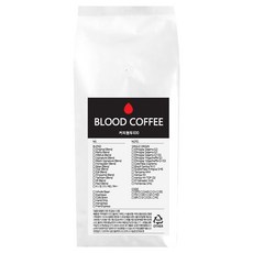 블러드커피 에티오피아 예가체프G2 커피원두, 홀빈(분쇄안함), 1kg, 1개