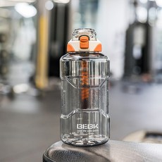YUNMI 美國進口 Tritan 一鍵彈蓋大容量運動水壺, 1.5L, 1個, 白色