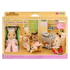 EPOCH Sylvanian Families 森林家族 牛奶兔護士公仔, 含35種以上醫院道具, 1組