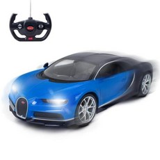 RASTAR 星輝 布加迪 Chiron 遙控車 1:14, 1個, 藍色 + 黑色