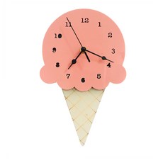 스마트리빙 아이스크림 벽시계, 05 다크핑크