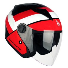 엠티헬멧 BOULEVARD DEGREE 헬멧, GLOSSY BLACK + RED + WHITE