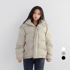 코튼클로젯 여성용 빅사이즈 오버핏 하이넥 웰론 푸퍼 숏패딩