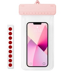 모모켓 엠프루프 IPX8 등급 스마트폰 방수팩 4중잠금 방수 케이스, 핑크, 1개