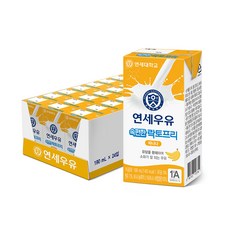 연세우유 속편한 락토프리 바나나 멸균우유, 190ml, 24개