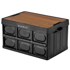 카넬 캠핑 폴딩박스 테이블 인엠티크 상판 + 폴딩박스 + 스티커 세트 CIMT9, 블랙