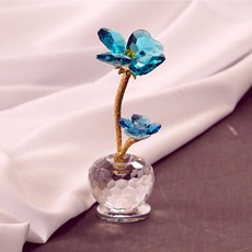 Morningscent 晨香水晶花擺件CF-01, 藍色