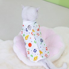 파스텔펫 반려동물 패턴 소프트 중성화복, 사탕, 1개