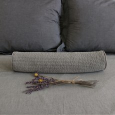 pomete 條紋绗縫圓柱枕, 45x10公分, 100%棉, 45 x 12cm, 灰色