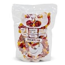 킹콩팩 강아지 간식, 오리+고구마, 1kg, 1개 - 킹콩스틱