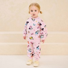 milkmile 女童款迪士尼嬰兒米妮花朵派對荷葉邊上下套裝